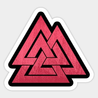 Valknut red Sticker